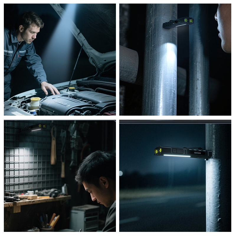 🔦 Magnetic Multi-Function LED Flashlight: 1500 Lumen, UV & Laser, Type-C, 10-12H Battery