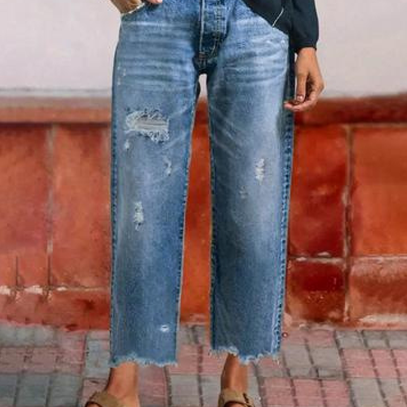 👖New arrival 40% OFF!🥰Women’s Retro Cropped Straight-Leg Jeans