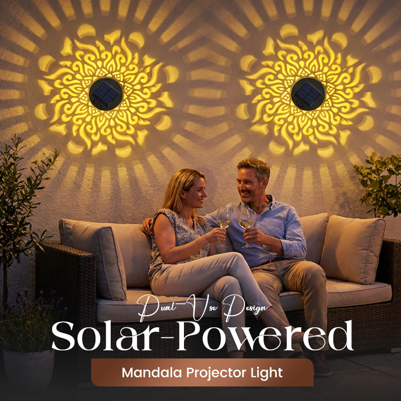 ☀️ Solar Mandala Light for Garden & Patio – 2-in-1 Floor Lamp & Wall Light – Ornamental Light Decoration with Vintage Effect – Rustproof & Durable