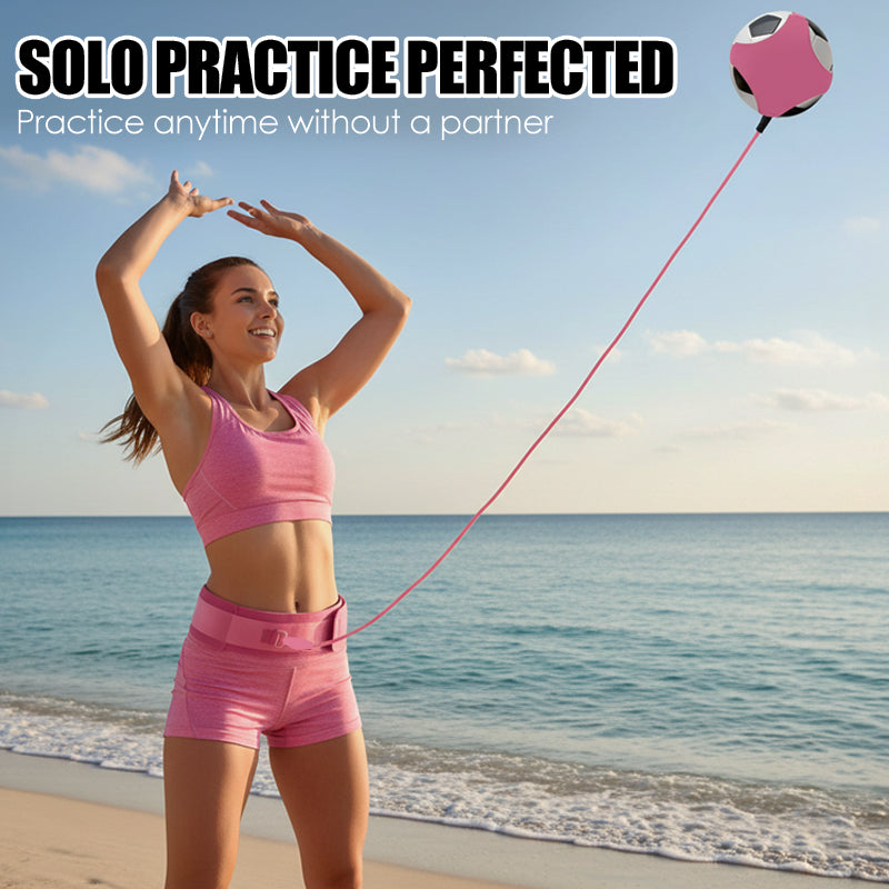 🏐✨ Volleyball Training Aid with Elastic Cord – 50% OFF! Solo serve & spike practice, adjustable waist belt, 2 hand trainers – improve form fast. 🎯