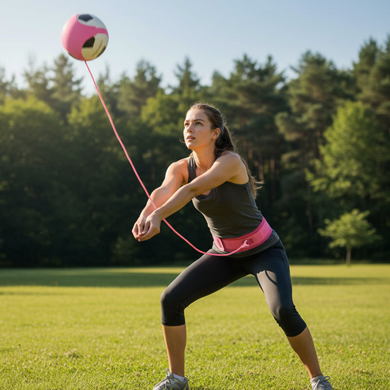 🏐✨ Volleyball Training Aid with Elastic Cord – 50% OFF! Solo serve & spike practice, adjustable waist belt, 2 hand trainers – improve form fast. 🎯
