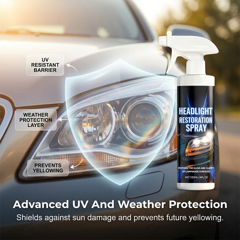 🔥Professional Headlight Restoration Spray Kit