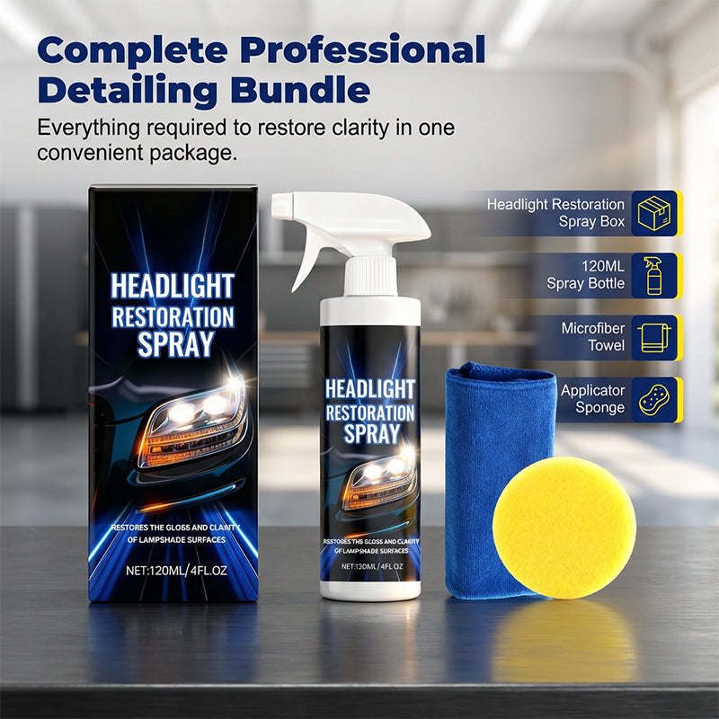 🔥Professional Headlight Restoration Spray Kit