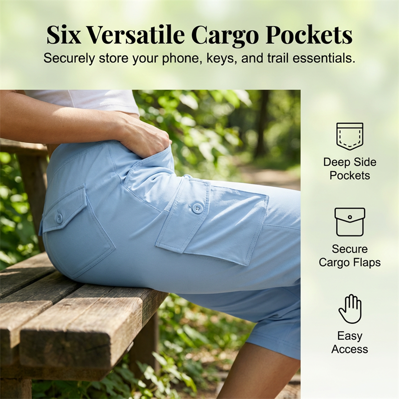 💥✨Limited-time 49% Off ✨Women's Lightweight Cargo Capris🌿 Adventure-Ready Comfort And Style 🌿