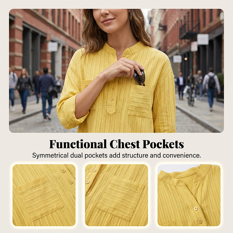 🎁New arrival 50% OFF💥Women's Plus Size Henley V Neck Shirt– Flattering, Soft & Stylish! ✨