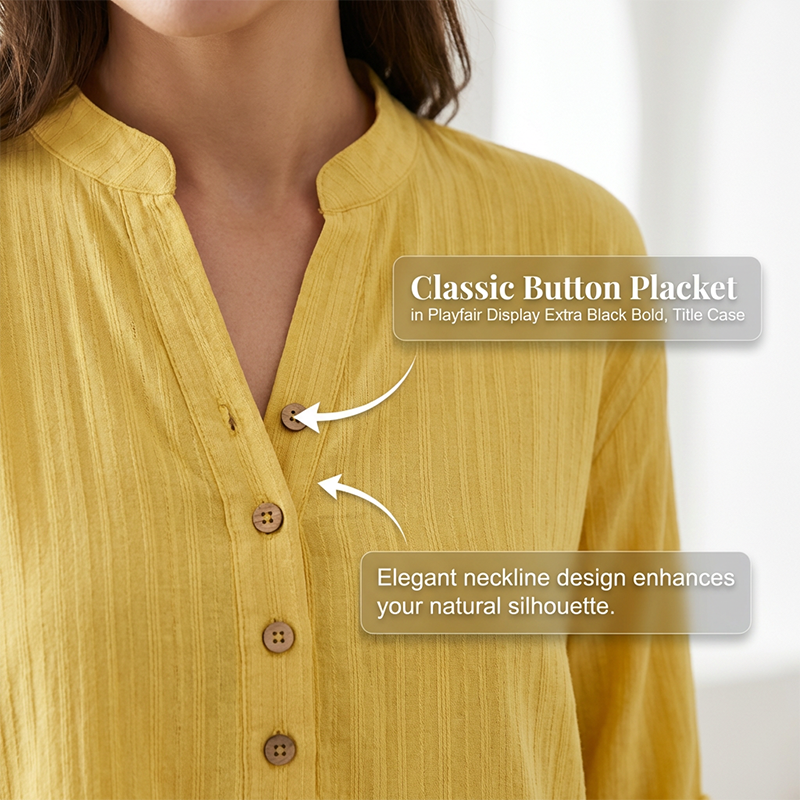 🎁New arrival 50% OFF💥Women's Plus Size Henley V Neck Shirt– Flattering, Soft & Stylish! ✨