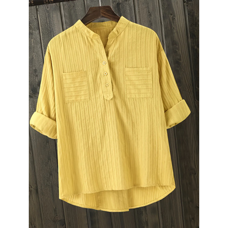 🎁New arrival 50% OFF💥Women's Plus Size Henley V Neck Shirt– Flattering, Soft & Stylish! ✨