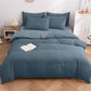 🔥50％ OFF🔥Luxury Seersucker Textured Bedding 4-Piece Set – Cool, Stylish & All Season!