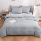 🔥50％ OFF🔥Luxury Seersucker Textured Bedding 4-Piece Set – Cool, Stylish & All Season!