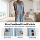 Women's Oversized V-Neck Casual Jumpsuit