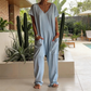 Women's Oversized V-Neck Casual Jumpsuit