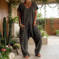 Women's Oversized V-Neck Casual Jumpsuit