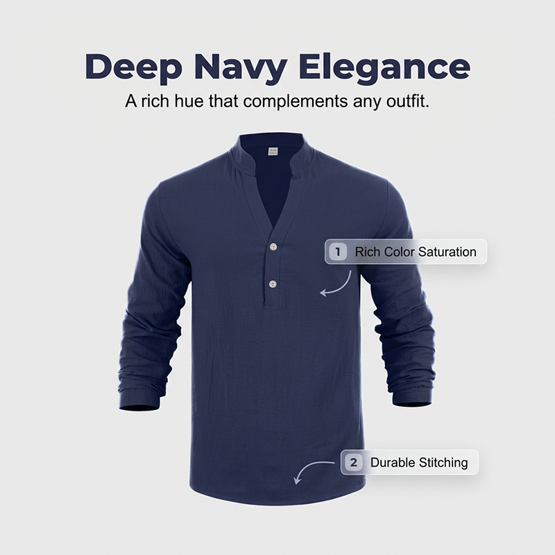 🔥2026 New Style🔥Men's Classic Henley Tee – Lightweight Casual Top for Spring Summer & Fall