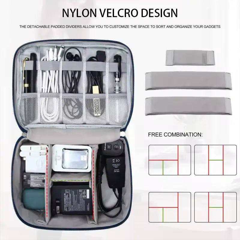 Portable Waterproof Cable Organizer Bag