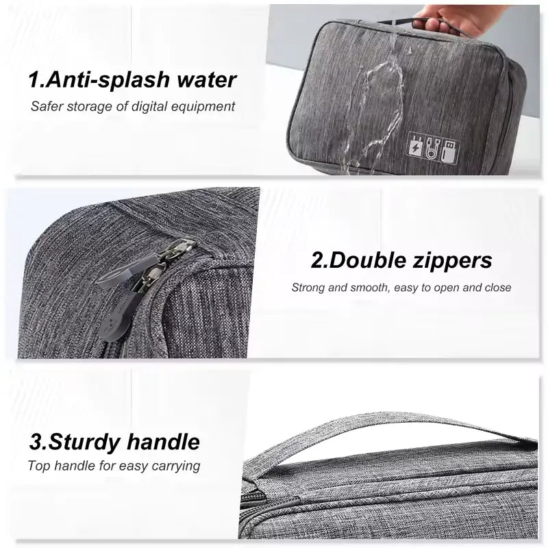 Portable Waterproof Cable Organizer Bag