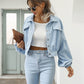 🎁New arrival 50% OFF💥 Women's Cropped Corduroy Jacket with Balloon Sleeves