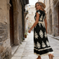 👗New arrival 49% OFF!🏖️Women's V-Neck Baroque Print Flowy Maxi Dress