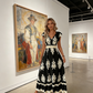 👗New arrival 49% OFF!🏖️Women's V-Neck Baroque Print Flowy Maxi Dress