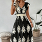 👗New arrival 49% OFF!🏖️Women's V-Neck Baroque Print Flowy Maxi Dress