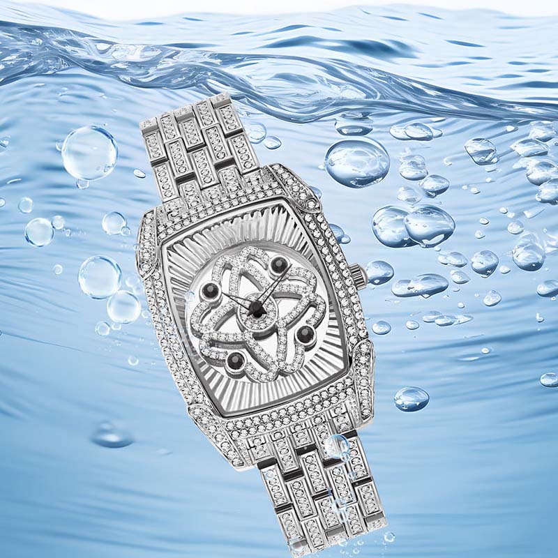 Women's Rhinestone-Encrusted Quartz Wristwatch