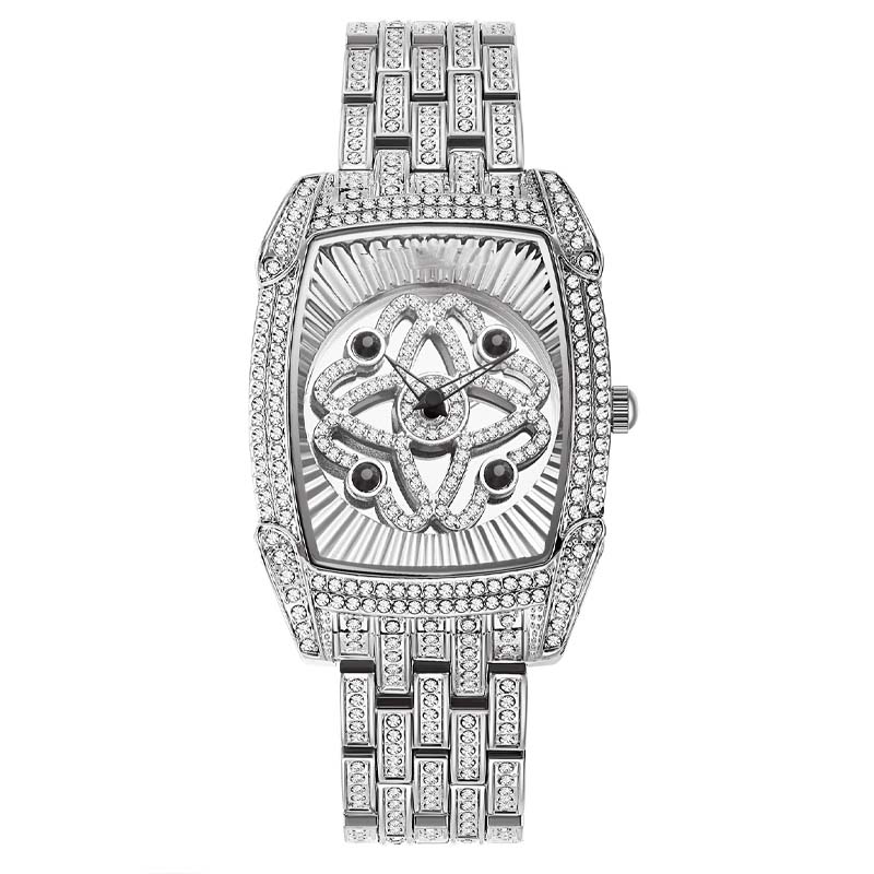 Women's Rhinestone-Encrusted Quartz Wristwatch