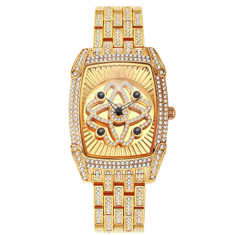 Women's Rhinestone-Encrusted Quartz Wristwatch