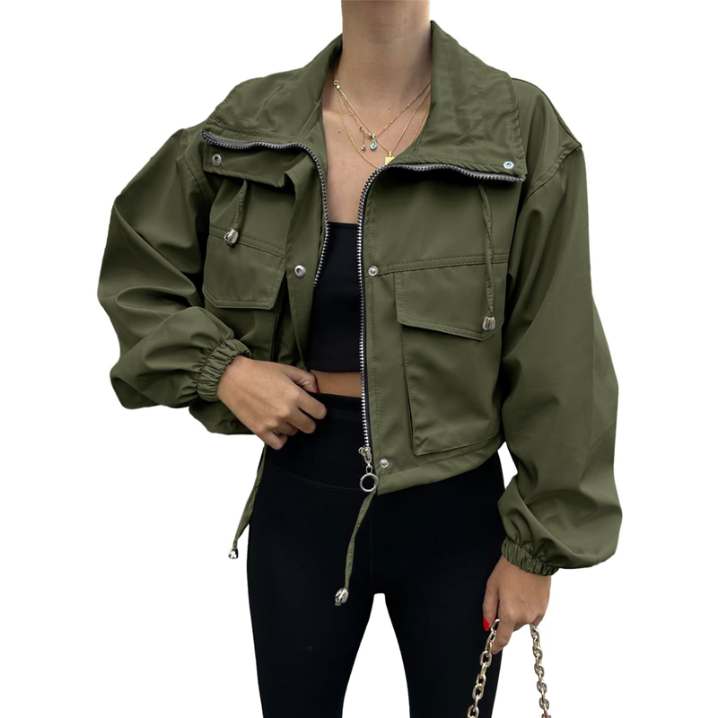 🧥 50% OFF NOW! Women's Casual Cropped Jacket – Lightweight, Elastic Cuffs, Relaxed Fit & Practical Pockets ✨🌸