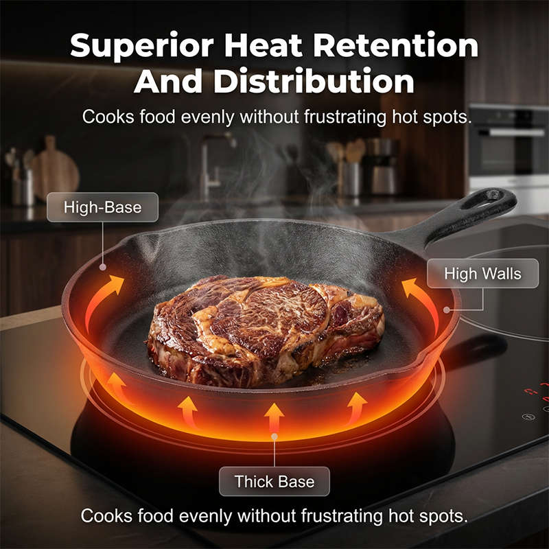 ⏳Limited-time 50% off⏰Non-Stick Cast Iron Frying Pan🍳🥘🍲