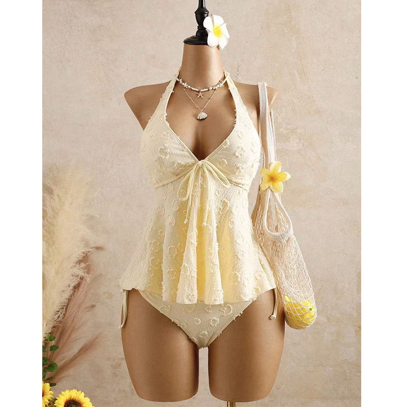 Women’s Peplum Halter Tankini Set