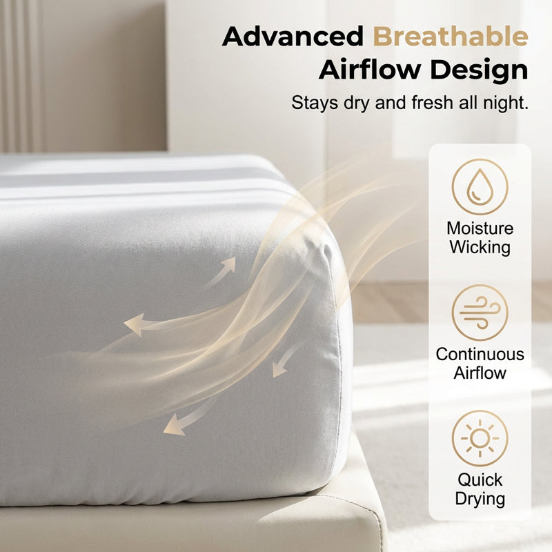 📢📢50% OFF !! & FREE SHIPPING ⏰Premium Cooling Fitted Sheet Set