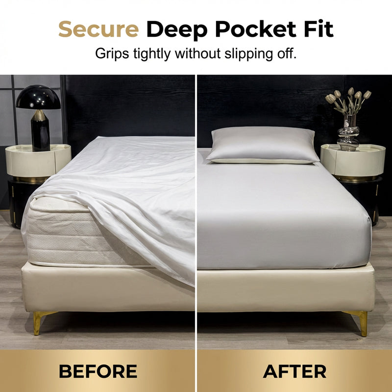 📢📢50% OFF !! & FREE SHIPPING ⏰Premium Cooling Fitted Sheet Set
