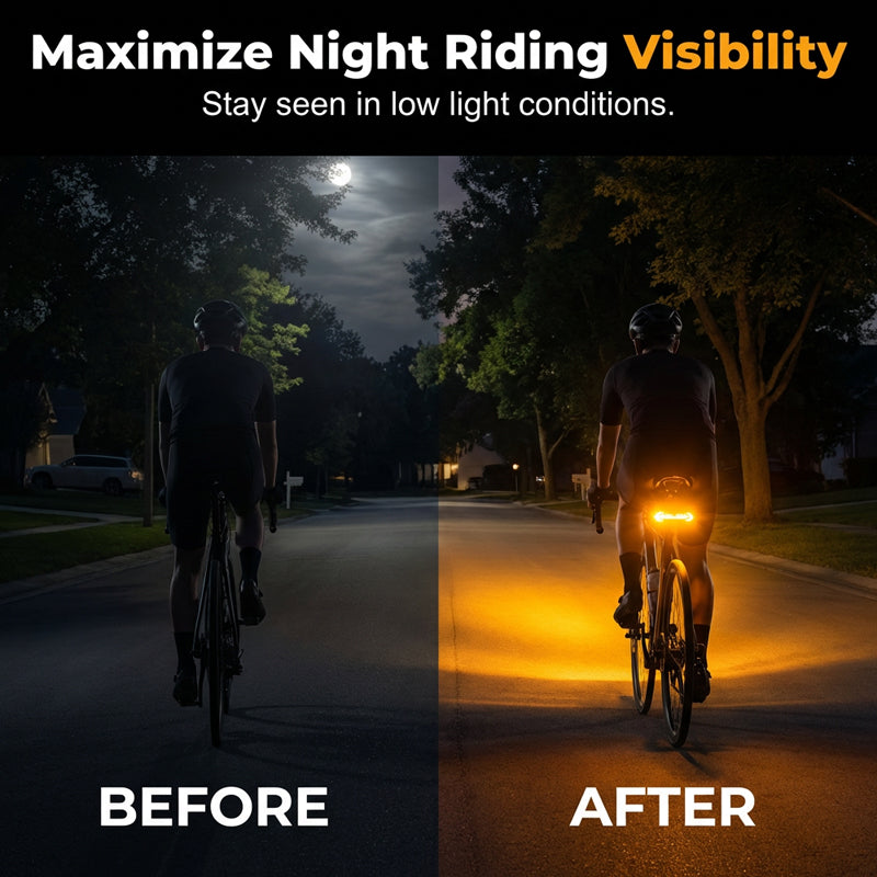 🚴 50% OFF NOW! 🔦 Wireless Turn Signal Light for Bicycles – Rechargeable, Waterproof & Perfect for Night Safety 💡