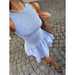 🥳SUMMER HOT SALE🥳💞50K+ SOLD!💥50% OFF! 🔥Sleeveless Gingham Smocked Mini Dress
