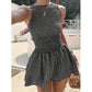 🥳SUMMER HOT SALE🥳💞50K+ SOLD!💥50% OFF! 🔥Sleeveless Gingham Smocked Mini Dress