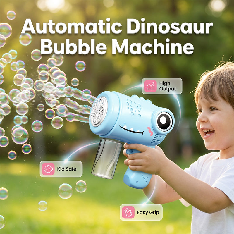 Kids' Cute Dinosaur Bubble Machine Toy