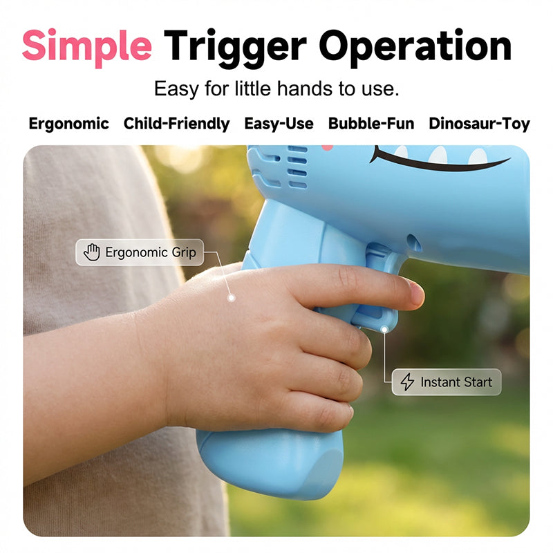 Kids' Cute Dinosaur Bubble Machine Toy