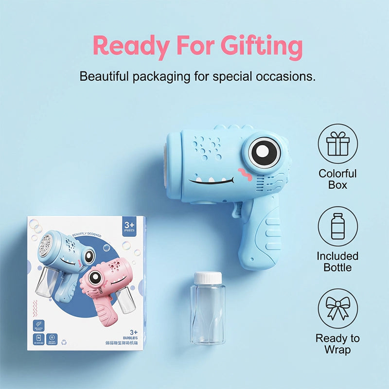 Kids' Cute Dinosaur Bubble Machine Toy