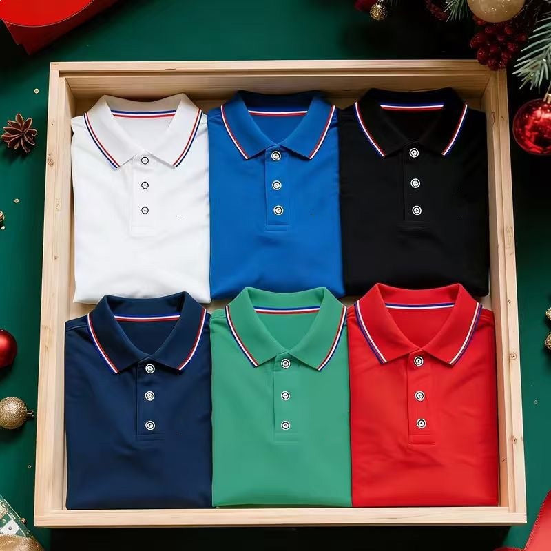 👕 50% OFF NOW! 👔 Men's Classic Short-Sleeve Collared Shirt Set – Tipped Collar, Breathable Fabric & Multi-Pack Value ✨