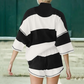 2 Piece Set Womenswear Outfits Summer Striped Sweatshirt Workout Shorts Sets Matching Lounge Set Tracksuits