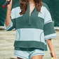 2 Piece Set Womenswear Outfits Summer Striped Sweatshirt Workout Shorts Sets Matching Lounge Set Tracksuits