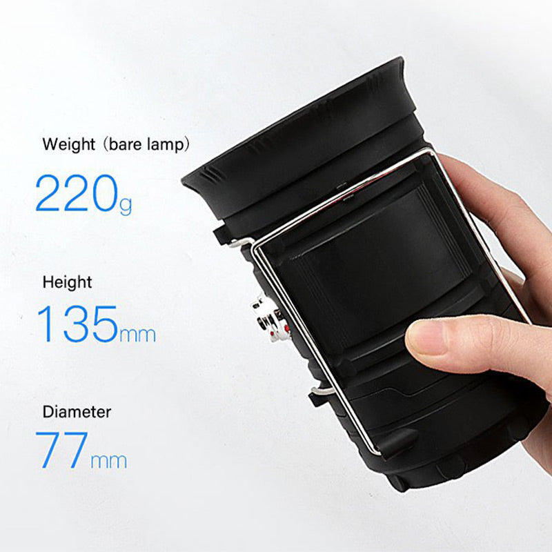 Solar Powered Retractable Camping Light