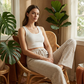 Women's Striped Drawstring Wide-Leg Pants