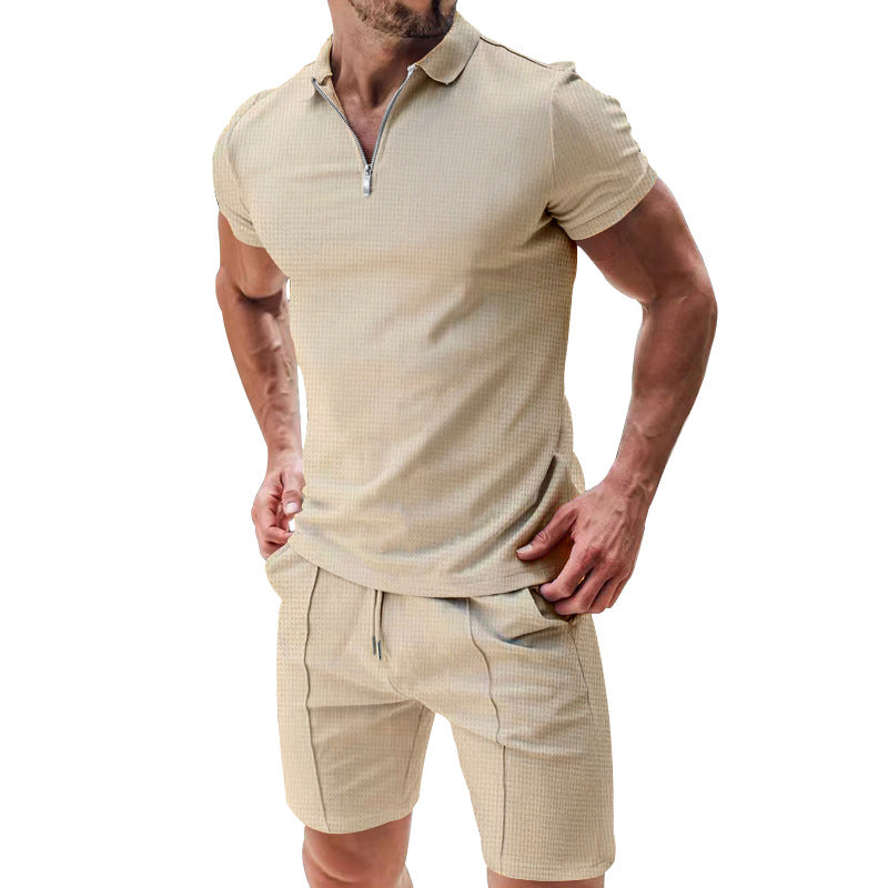⚡ 50% OFF FLASH SALE! Summer Zip-Neck Shirt & Shorts Set – Breathable, Lightweight & Effortlessly Stylish ☀️🌬️🔥【Limited Time】