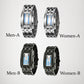 Men's Cool Binary Watch Stainless Steel LED Bracelet Style Fashion Blue Light Sports Watch Vacuum Plated Stylish Watch
