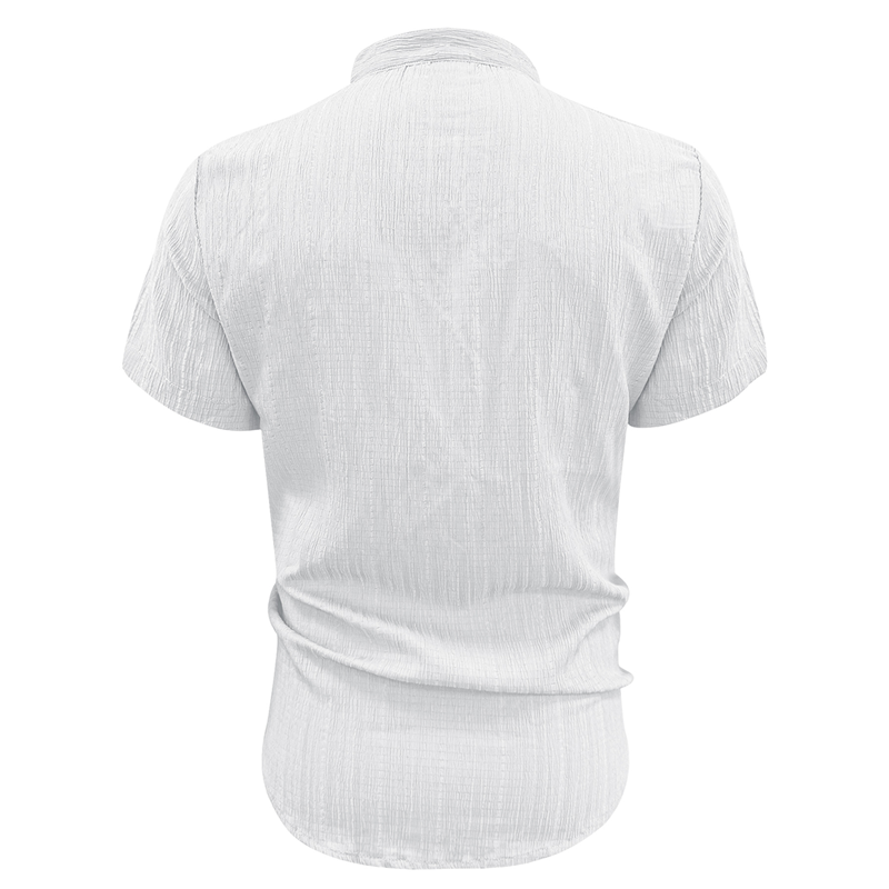 Men's Summer Stand Collar Short Sleeve Shirt