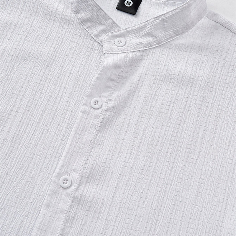 Men's Summer Stand Collar Short Sleeve Shirt