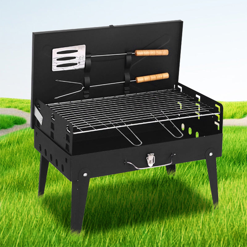 Portable Folding Charcoal Grill for Outdoor Cooking