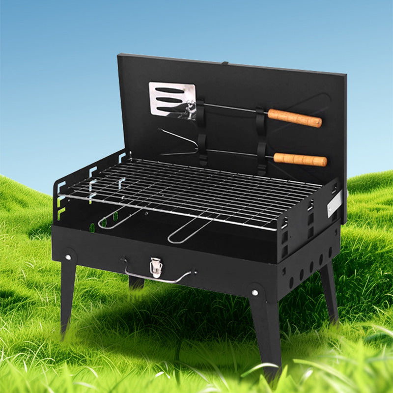 Portable Folding Charcoal Grill for Outdoor Cooking