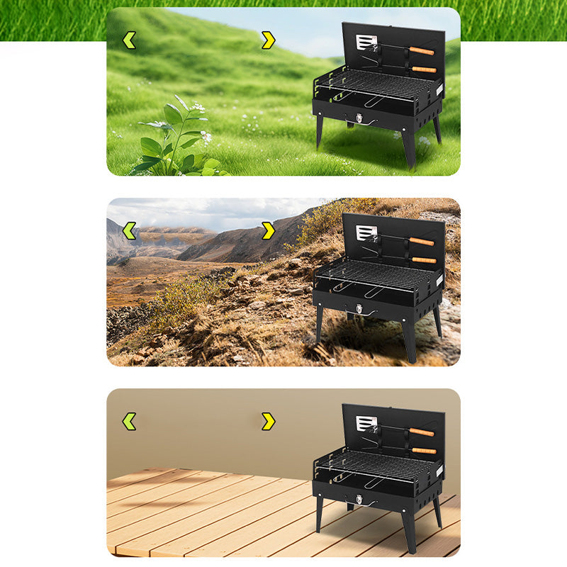 Portable Folding Charcoal Grill for Outdoor Cooking