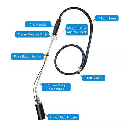 Heavy-Duty Propane Torch Weed Burner for Garden
